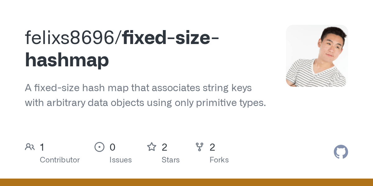 GitHub felixs8696/fixedsizehashmap A fixedsize hash map that