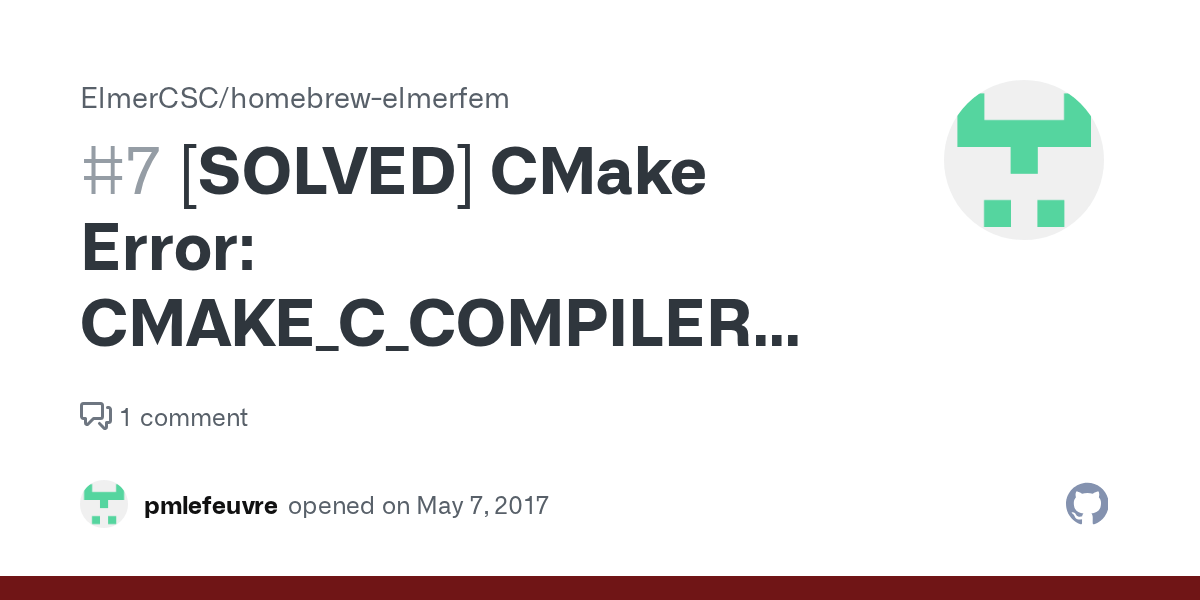 [SOLVED] CMake Error not set · Issue 7 · ElmerCSC