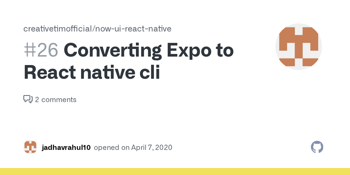 Converting Expo to React native cli · Issue 26 · creativetimofficial