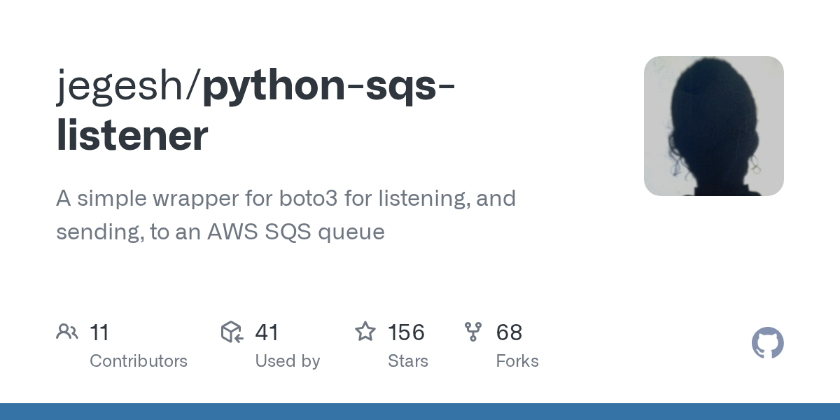 GitHub jegesh/pythonsqslistener A simple wrapper for boto3 for