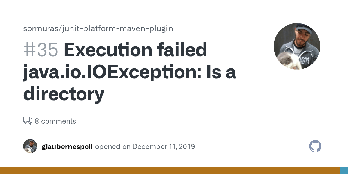 Execution failed java.io.IOException Is a directory · Issue 35