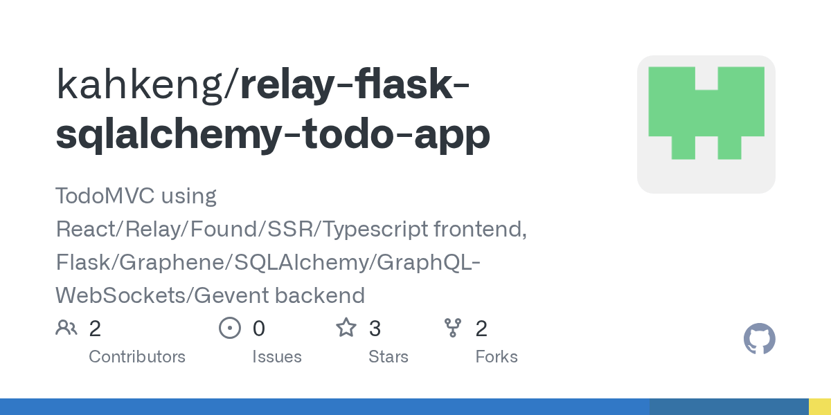 GitHub kahkeng/relayflasksqlalchemytodoapp TodoMVC using React