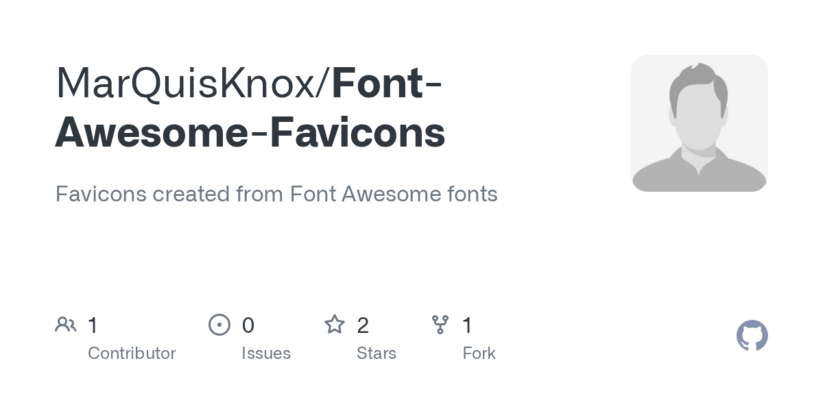 GitHub MarQuisKnox/FontAwesomeFavicons Favicons created from Font
