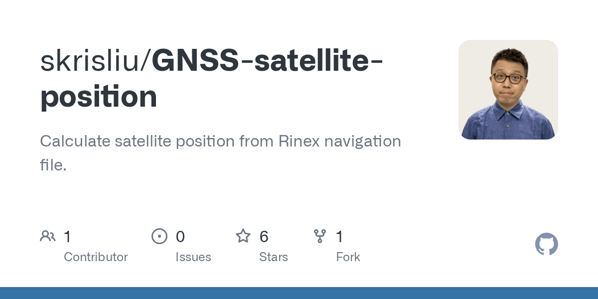 GitHub sjliu68/GNSSsatelliteposition Calculate satellite position