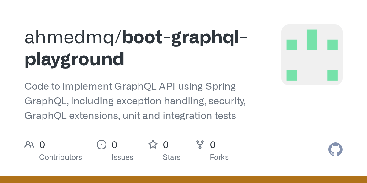 GitHub ahmedmq/bootgraphqlplayground Code to implement GraphQL API