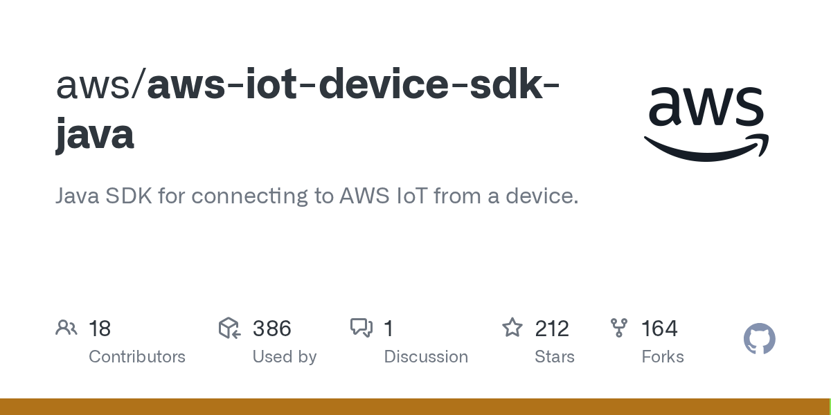 GitHub aws/awsiotdevicesdkjava Java SDK for connecting to AWS