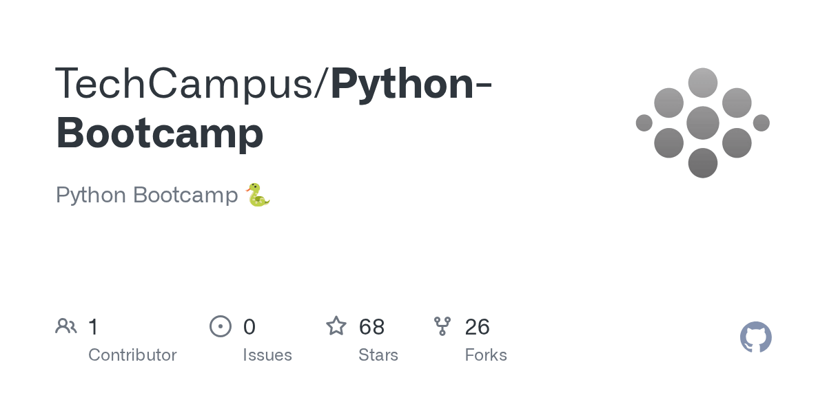 GitHub TechCampus/PythonBootcamp Python Bootcamp 🐍