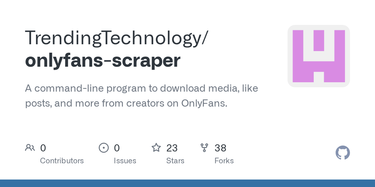GitHub - TrendingTechnology/onlyfans-scraper: A command-line program to