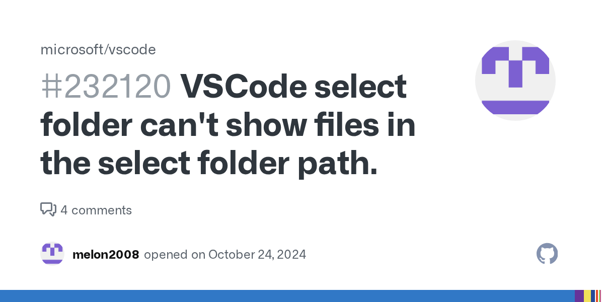 VSCode select folder can't show files in the select folder path