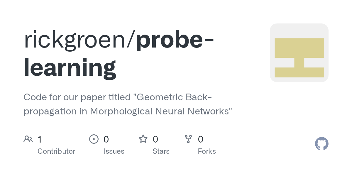 GitHub rickgroen/probelearning Code for our paper titled "Geometric