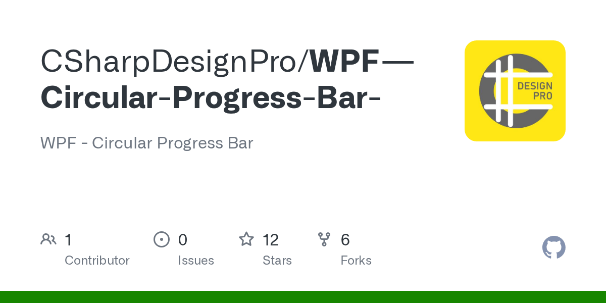 GitHub CSharpDesignPro/WPFCircularProgressBar WPF Circular
