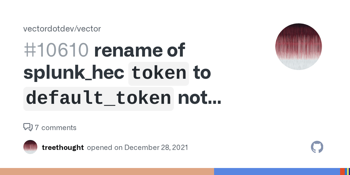 rename of splunk_hec `token` to `default_token` not documented · Issue