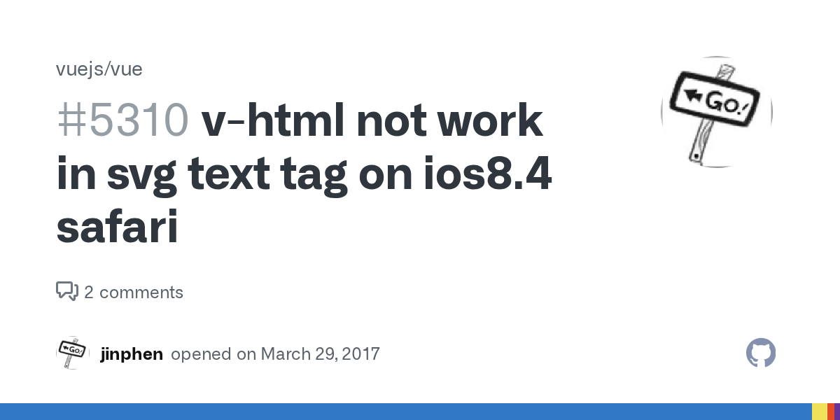 vhtml not work in svg text tag on ios8.4 safari · Issue 5310 · vuejs