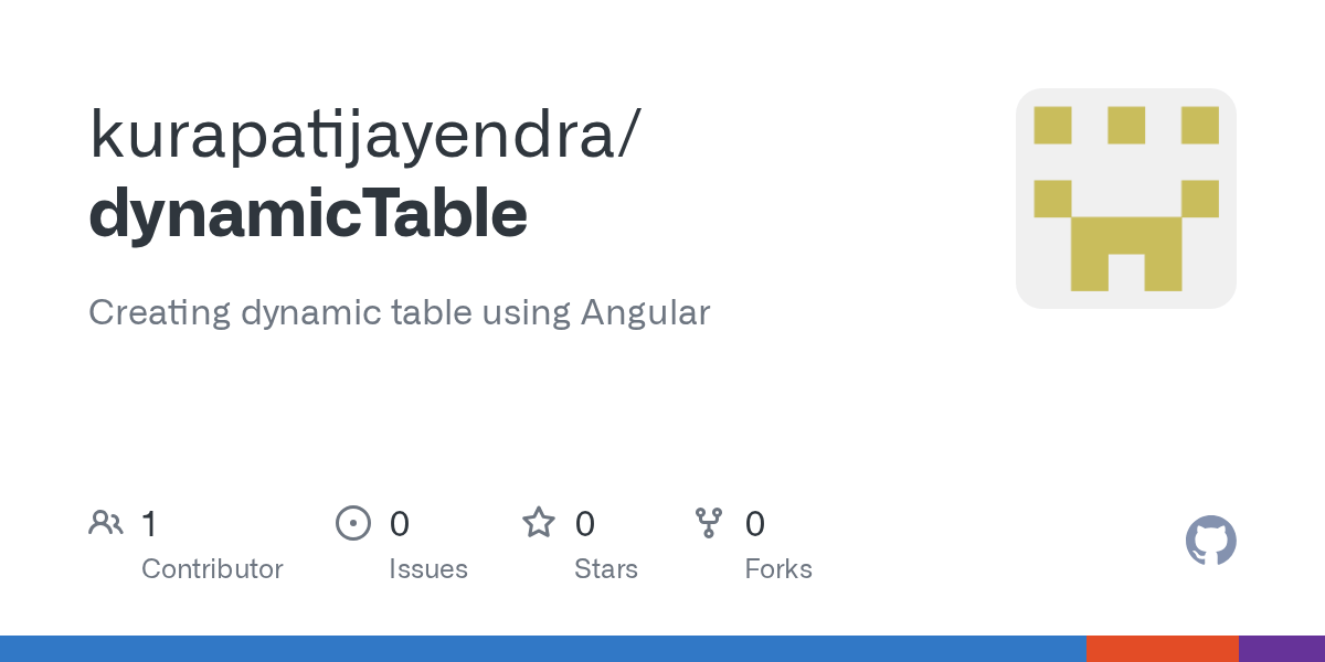 GitHub kurapatijayendra/dynamicTable Creating dynamic table using
