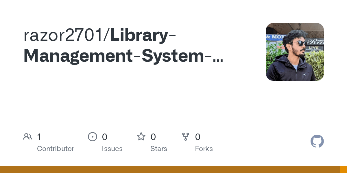 GitHub razor2701/LibraryManagementSystemusingBarcodeScanner