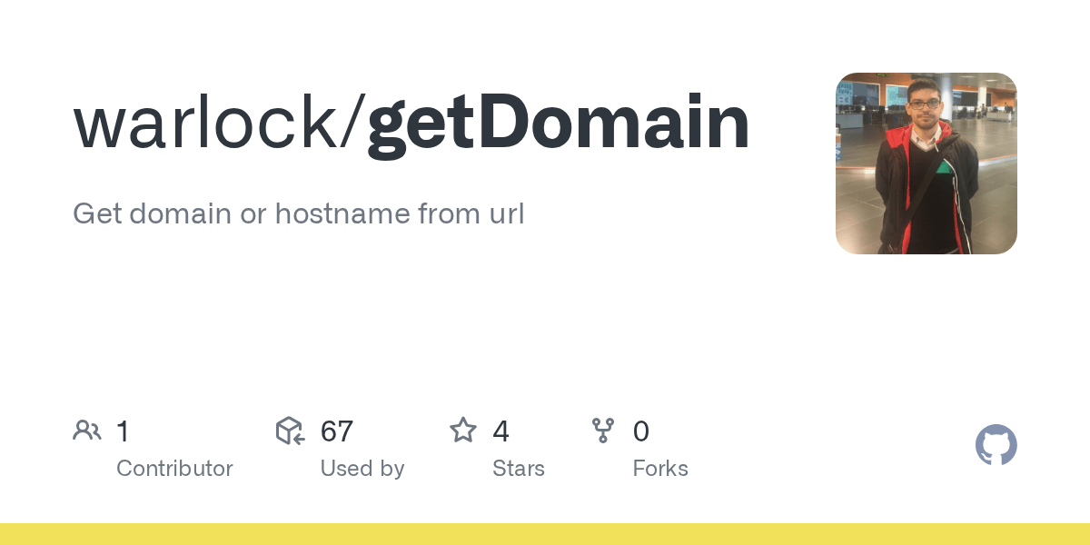GitHub warlock/getDomain Get domain or hostname from url