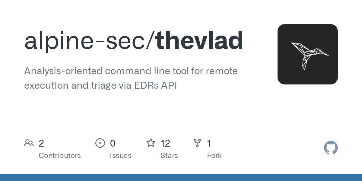 GitHub alpinesec/thevlad Analysisoriented command line tool for