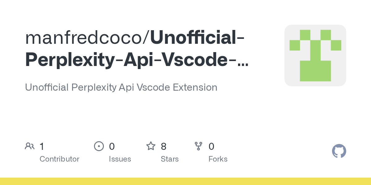 GitHub manfredcoco/UnofficialPerplexityApiVscodeExtension