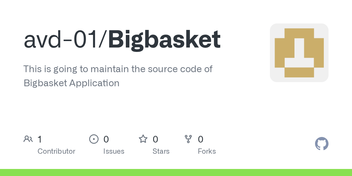 GitHub avd01/Bigbasket This is going to maintain the source code of