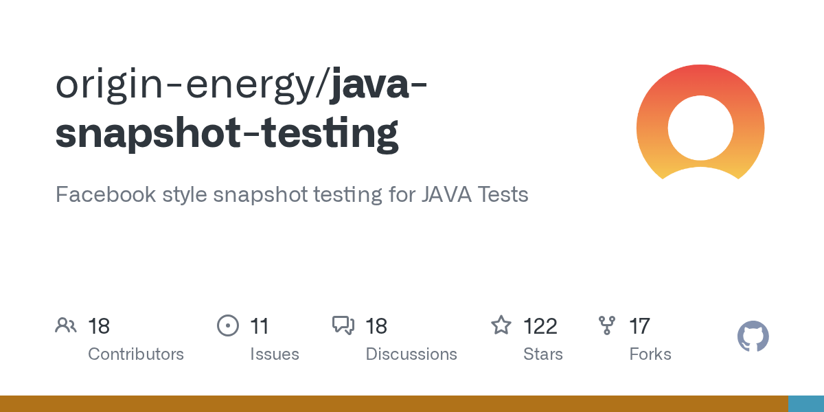 GitHub originenergy/javasnapshottesting Facebook style snapshot