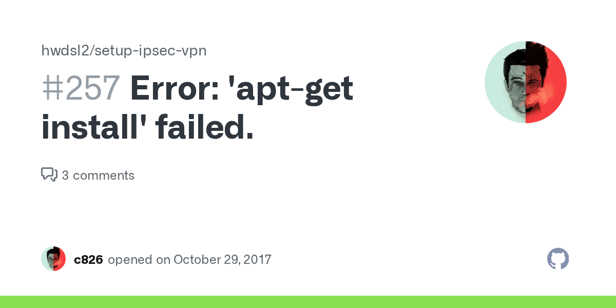 Error 'aptget install' failed. · Issue 257 · hwdsl2/setupipsecvpn