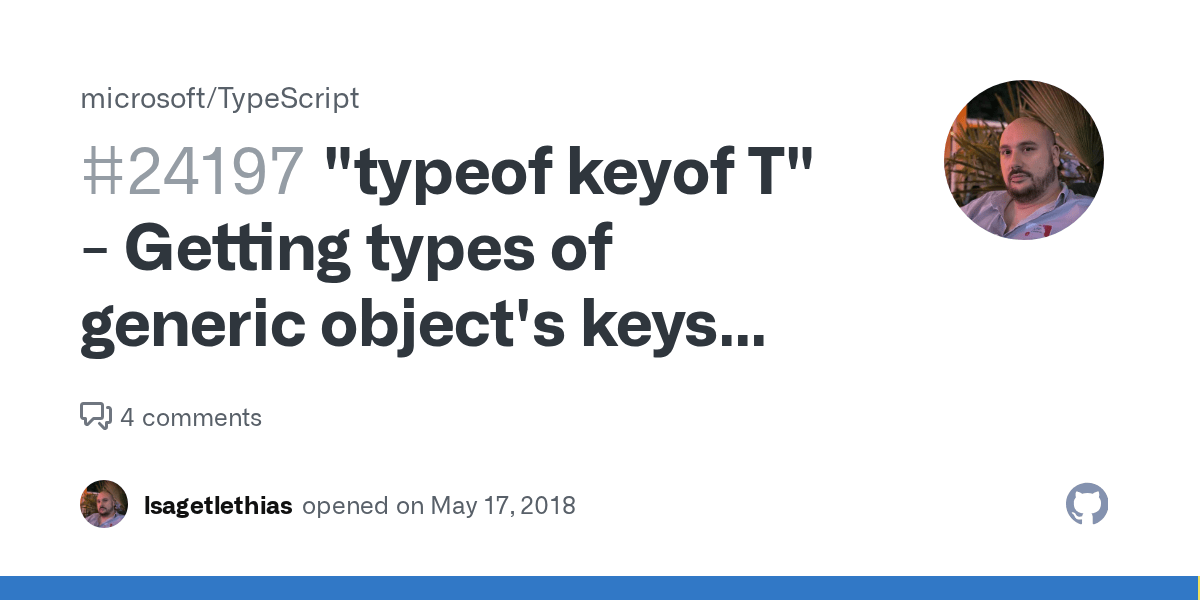 "typeof keyof T" Getting types of generic object's keys (Make keyof