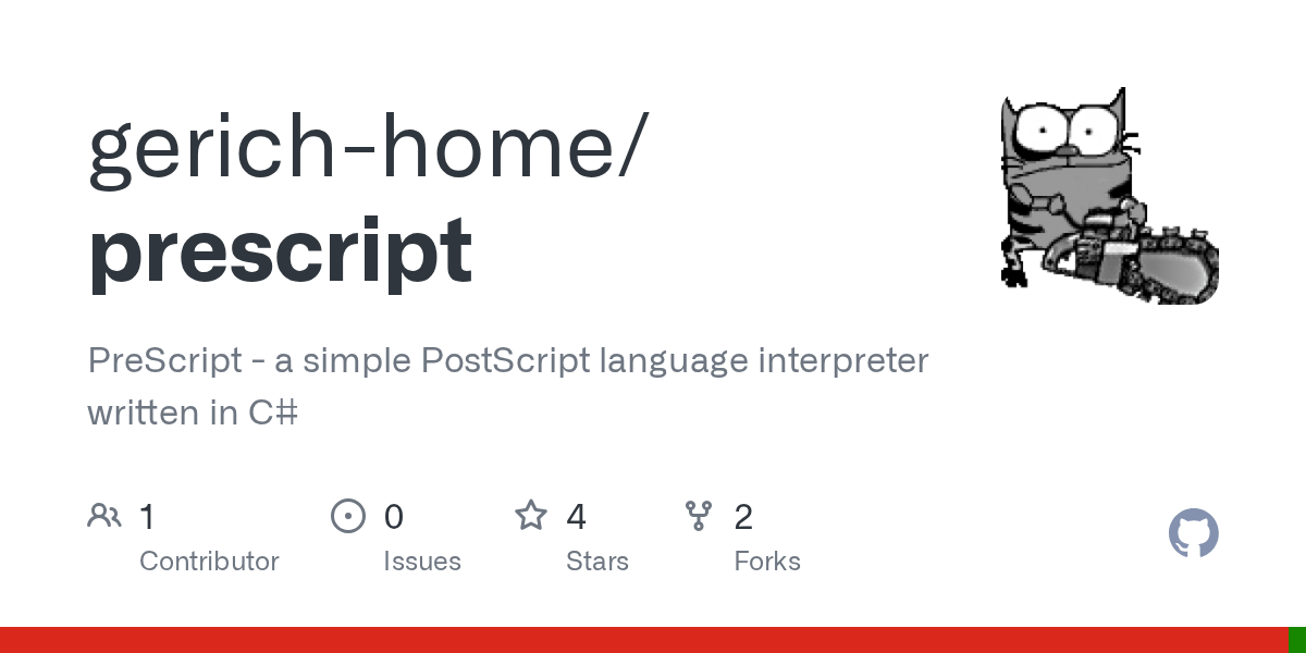 GitHub gerichhome/prescript PreScript a simple PostScript language interpreter written in C