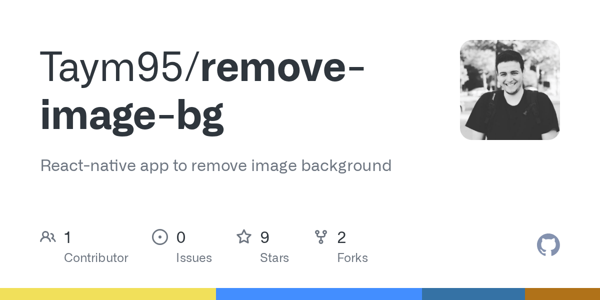 GitHub Taym95/removeimagebg Reactnative app to remove image