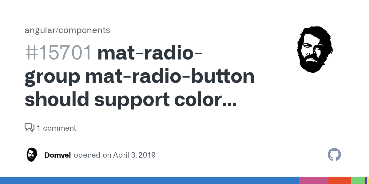 matradiogroup matradiobutton should support color attribut. · Issue 15701 · angular