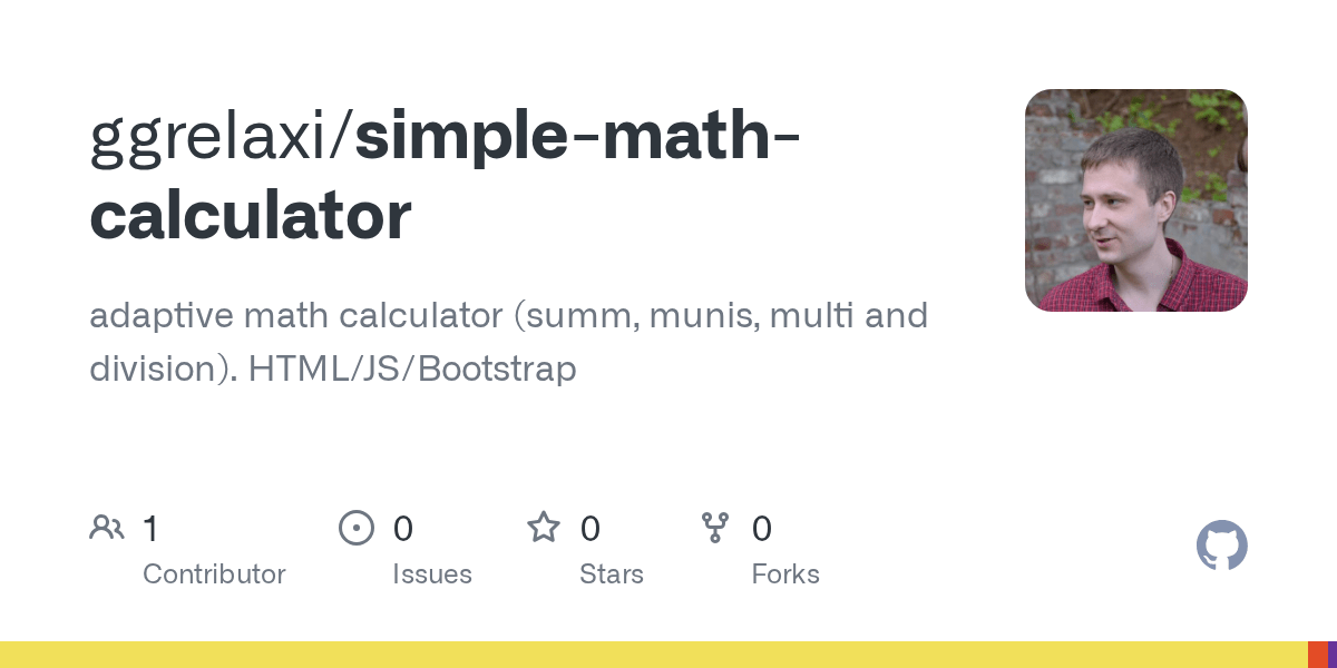 GitHub ggrelaxi/simplemathcalculator adaptive math calculator