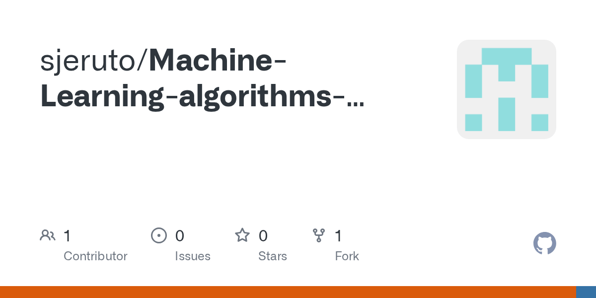 GitHub sjeruto/MachineLearningalgorithmsusingPython