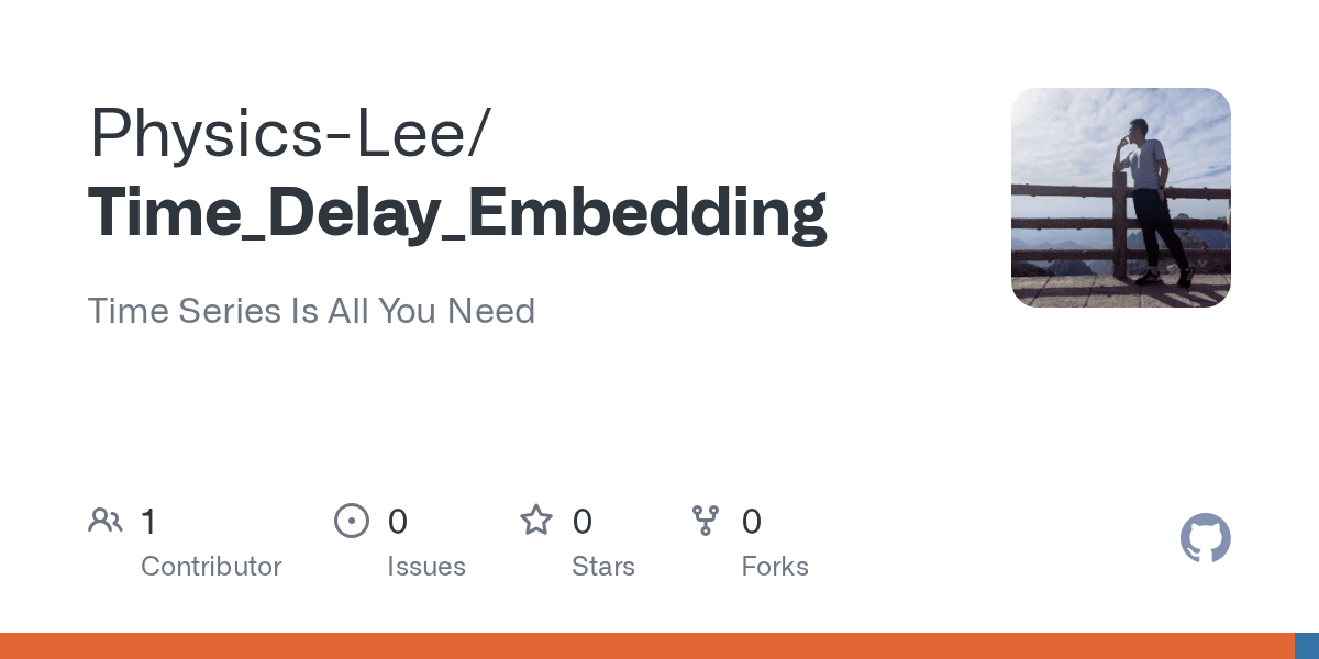 GitHub PhysicsLee/Time_Delay_Embedding Time Series Is All You Need