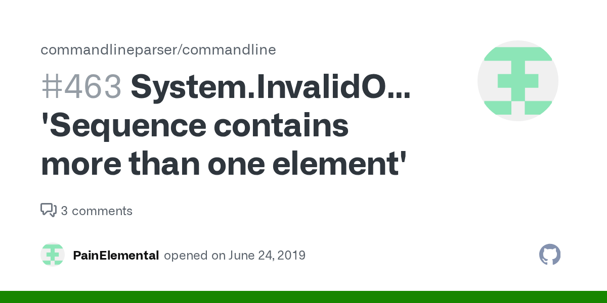 System.InvalidOperationException 'Sequence contains more than one