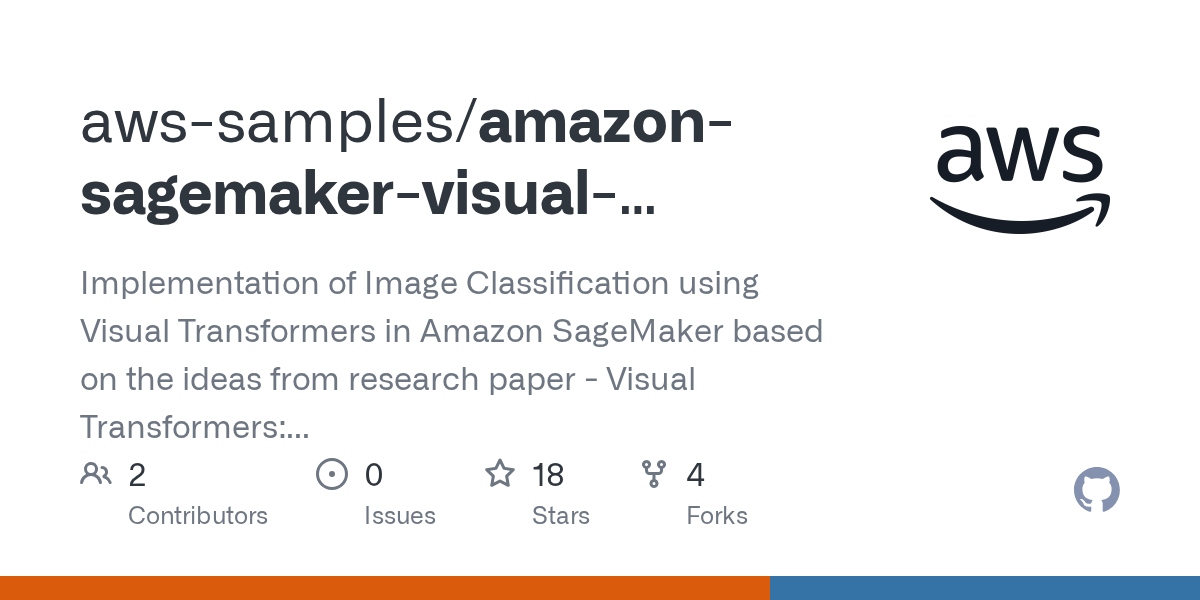 GitHub awssamples/amazonsagemakervisualtransformer