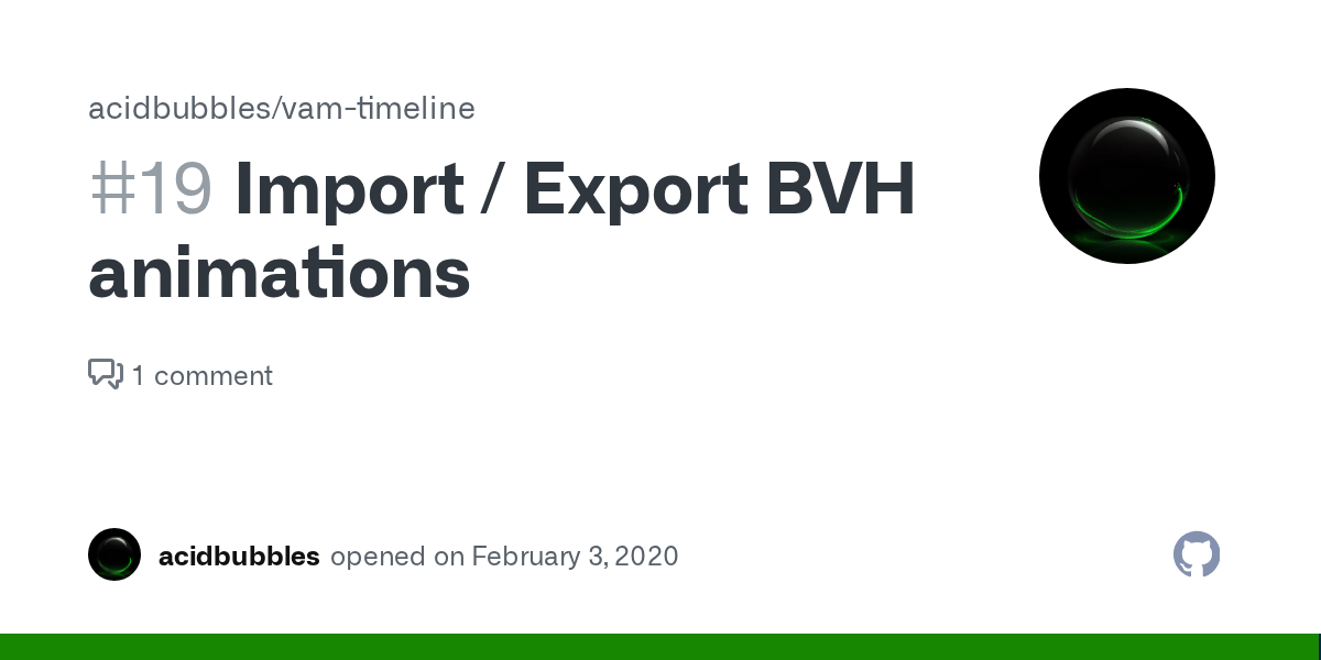 Import / Export BVH animations · Issue 19 · acidbubbles/vamtimeline