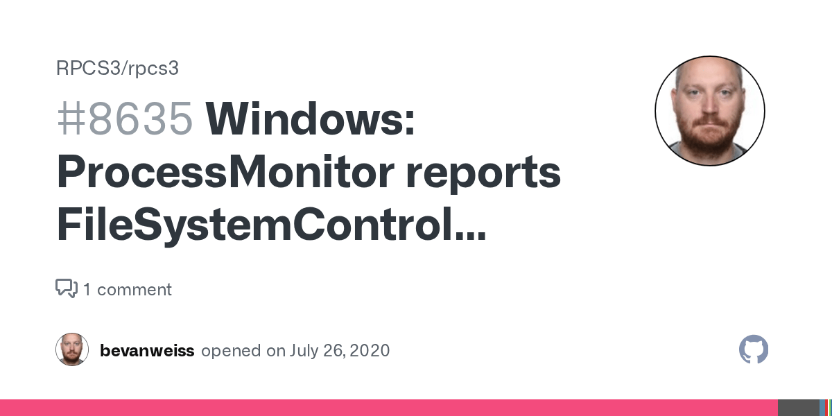 Windows ProcessMonitor reports FileSystemControl INVALID DEVICE REQUEST for PPU cache entries