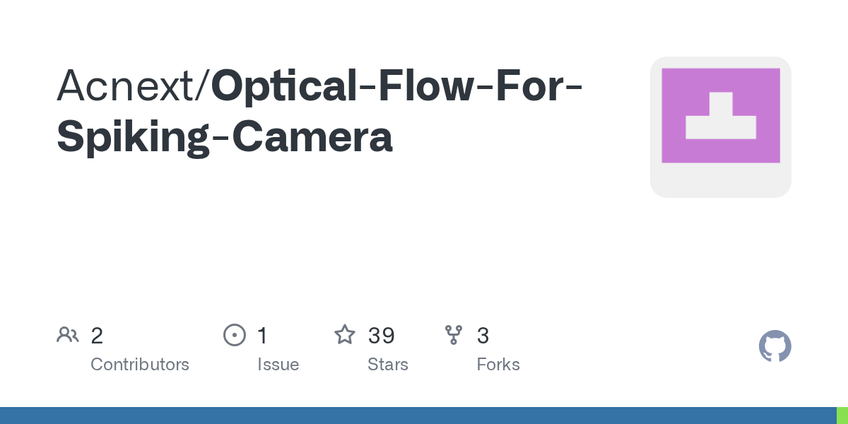 GitHub Acnext/OpticalFlowForSpikingCamera
