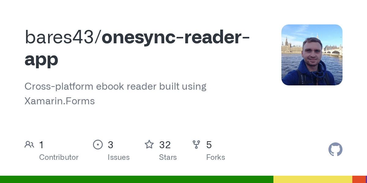 GitHub bares43/onesyncreaderapp Crossplatform ebook reader built