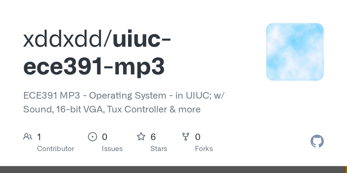 GitHub xddxdd/uiucece391mp3 ECE391 MP3 Operating System in