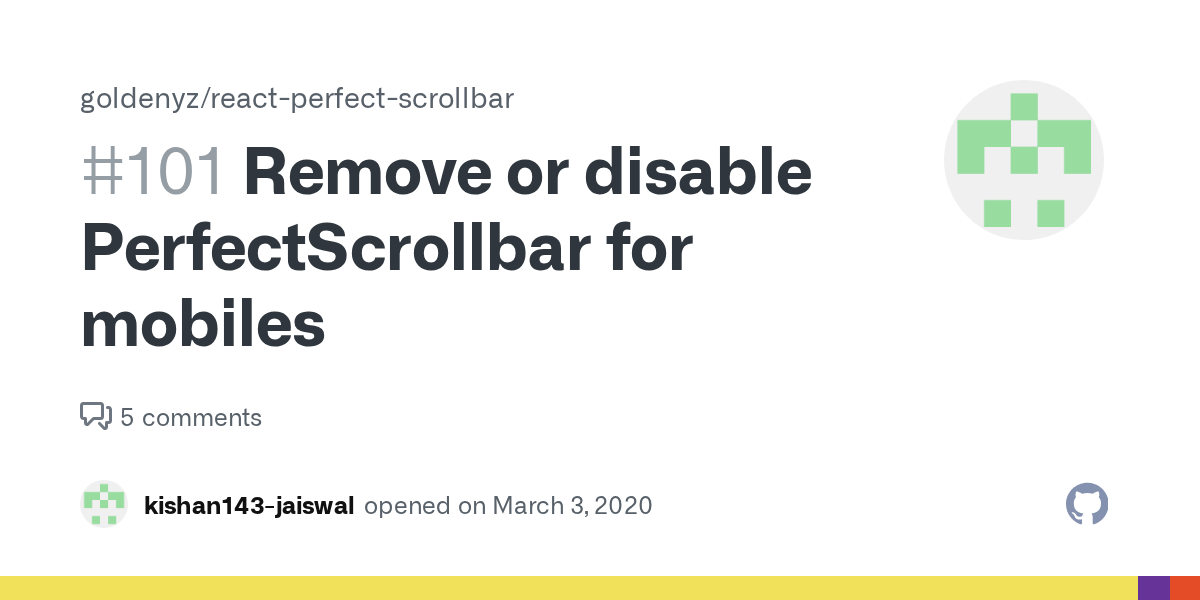 Remove or disable PerfectScrollbar for mobiles · Issue 101 · goldenyz