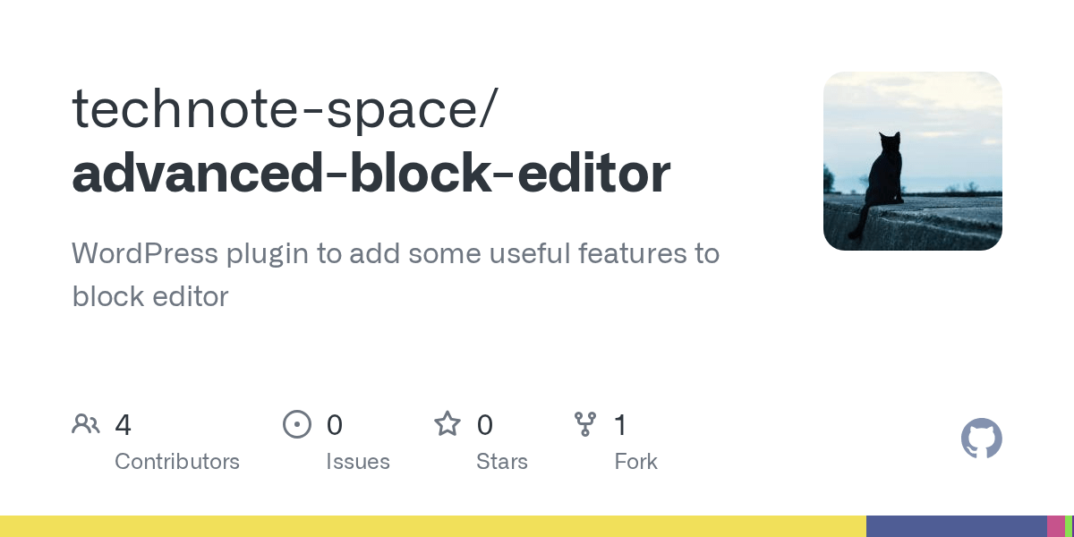 GitHub technotespace/advancedblockeditor WordPress plugin to add