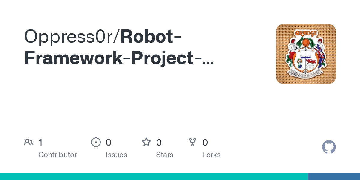 GitHub Kov3r/RobotFrameworkProjectSelenium