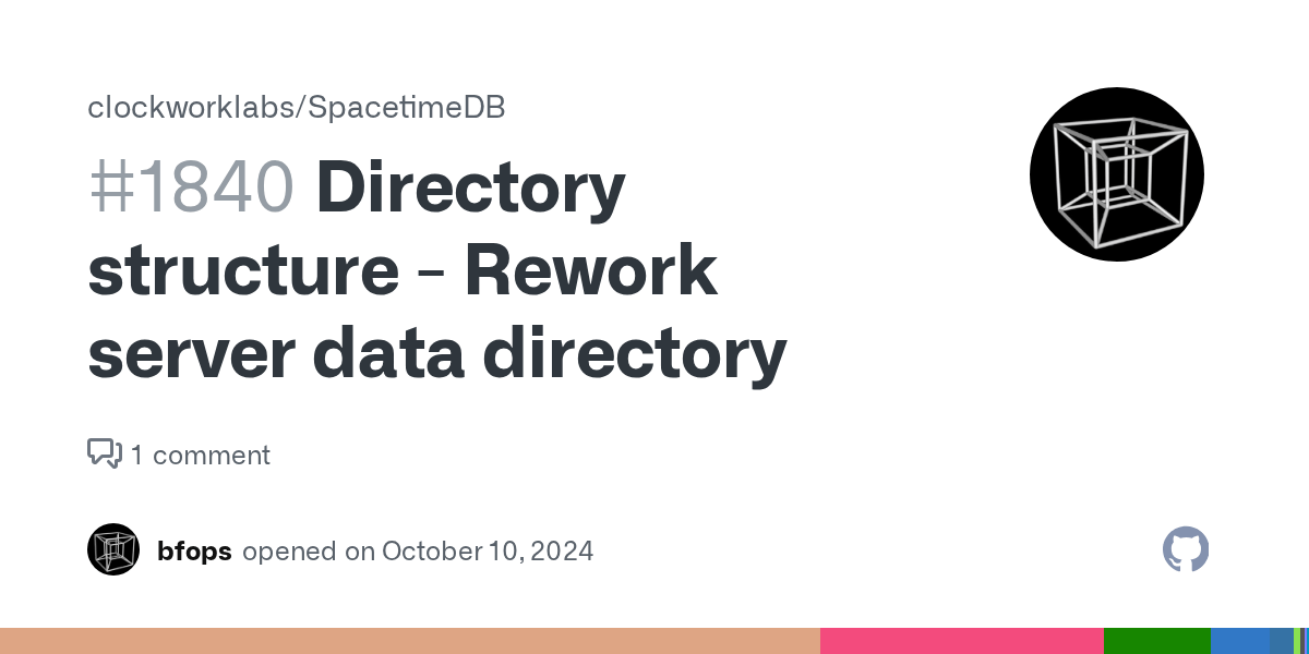 Directory structure Rework server data directory · Issue 1840