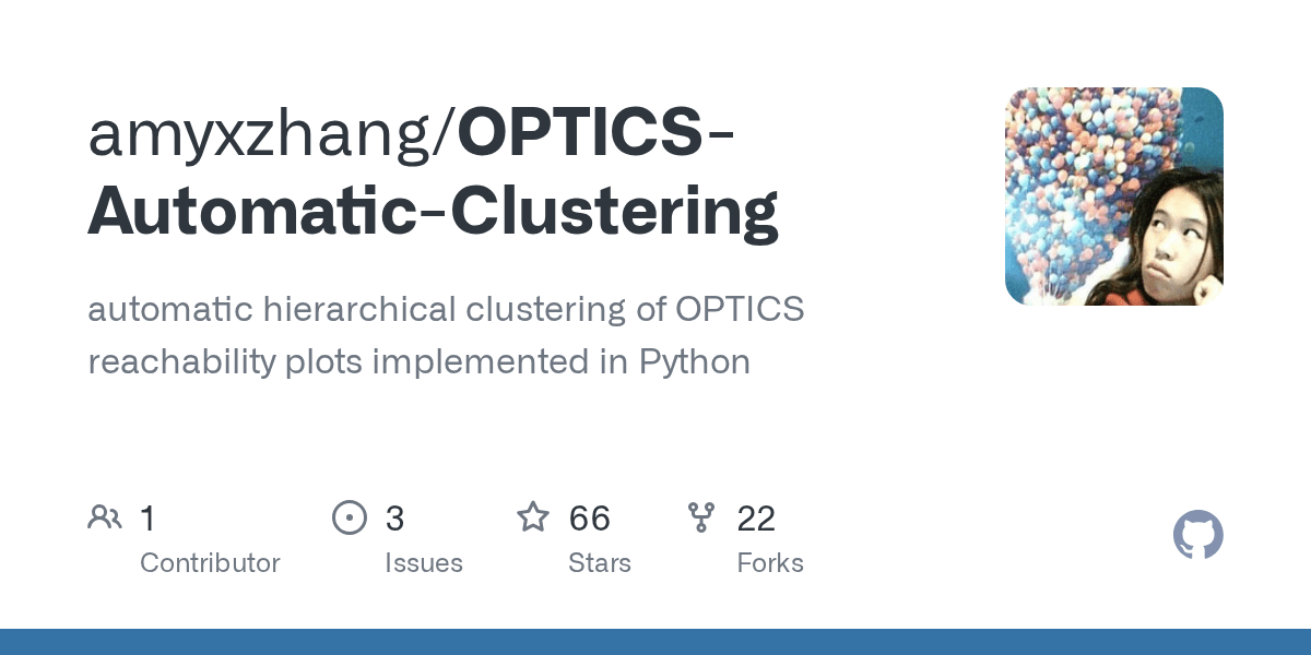GitHub amyxzhang/OPTICSAutomaticClustering automatic hierarchical