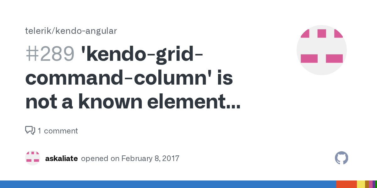 is not a known element Angular 2 Kendo Grid