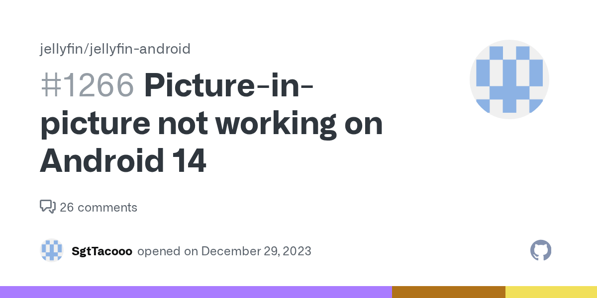 Picture-in-picture not working on Android 14 · Issue #1266 