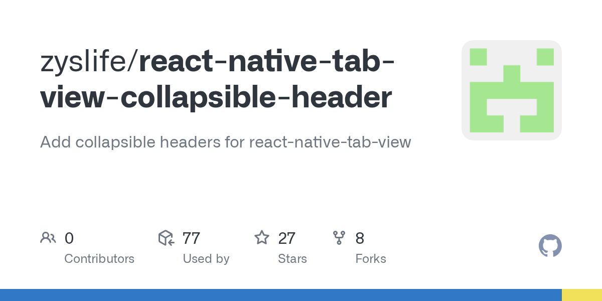 GitHub zyslife/reactnativetabviewcollapsibleheader Add