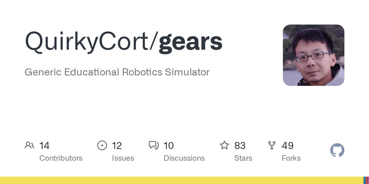 GitHub QuirkyCort/gears Generic Educational Robotics Simulator
