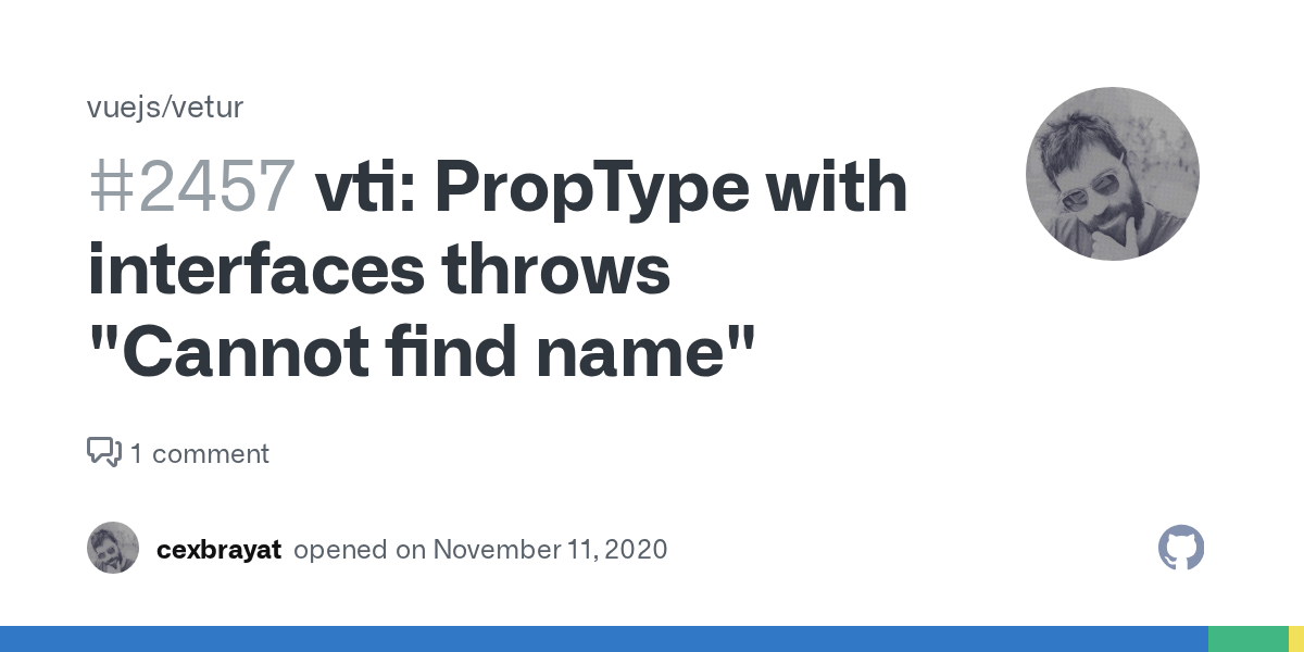 vti PropType with interfaces throws "Cannot find name" · Issue 2457