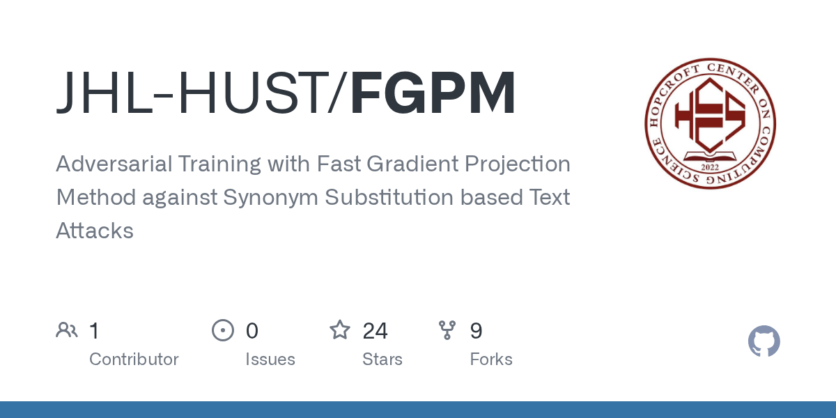 GitHub JHLHUST/FGPM Adversarial Training with Fast Gradient